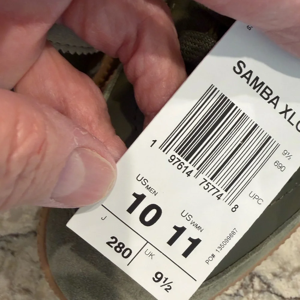 adidas Men’s Olive Green Samba XLG Classic Sneakers men’s size 10 W 11 - Picture 7 of 8